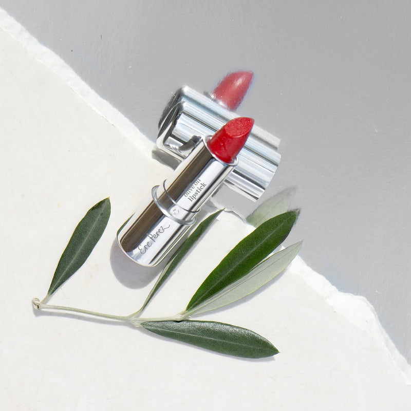 Ere Perez Circus Olive Oil Lipstick with olive branch